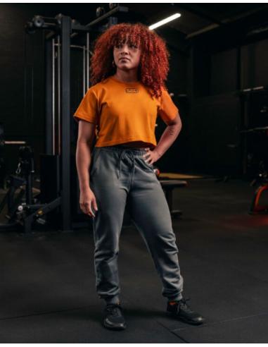 T-SHIRT CROP TOP FORGE FEMME ORANGE SBD