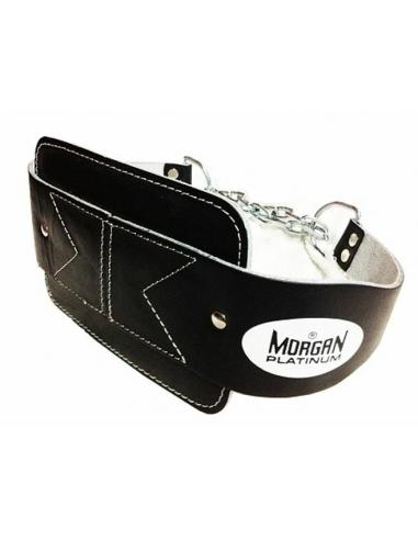 CEINTURE MORGAN PLATINIUM LEATHER DIPPING