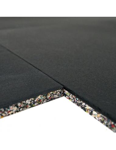 VersaFit Flooring Carreau de sol commercial - Testé au feu - 1m x 1m x 15mm - Noir