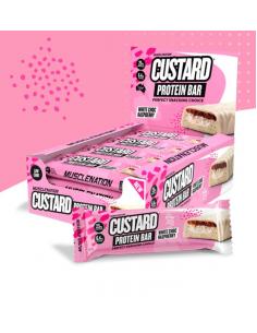 BARRE PROTEINEE CUSTARD CHOCOLAT BLANC FRAMBOISE MUSCLENATION