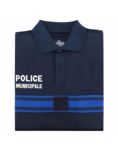 POLO BLEU MARINE POLICE MUNICIPALE