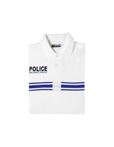 POLO BLANC POLICE MUNICIPALE