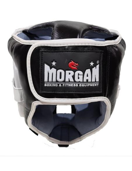 CASQUE EN CUIR MORGAN AVEC GRILLE AMOVIBLE EN PLASTIQUE ABX MORGAN
