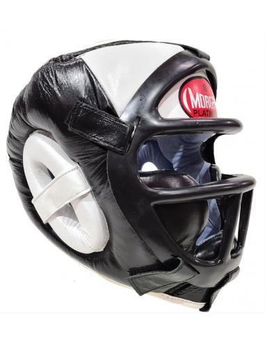 CASQUE EN CUIR MORGAN AVEC GRILLE AMOVIBLE EN PLASTIQUE ABX MORGAN