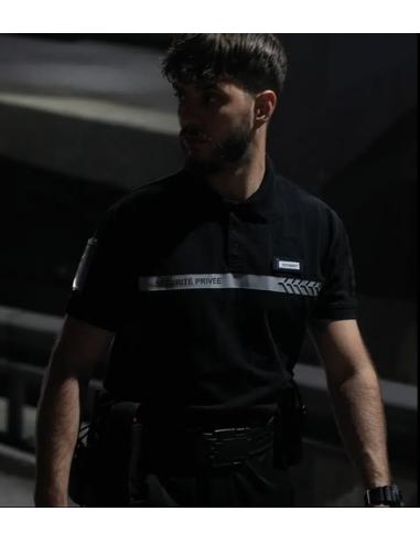 POLO MANCHES COURTES SECURITE PRIVEE NOIR GK