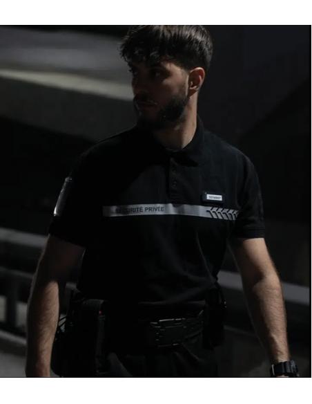 POLO MANCHES COURTES SECURITE PRIVEE NOIR GK