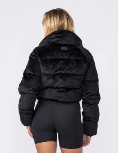 DOUDOUNE EN VELOURS COTELE NOIR