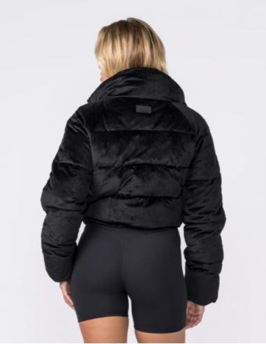 DOUDOUNE EN VELOURS COTELE NOIR