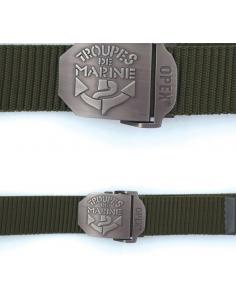 CEINTURE BOUCLE GRAVEE TROUPES DE MARINE