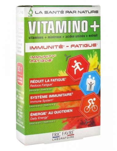Vitamino+ Immunité, fatigue, Multivitamines et minéraux 30cps
