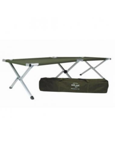 LIT DE CAMP ALU VERT OLIVE