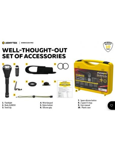 LAMPE BARRACUDA PRO XHP35 - 1850 LUMENS ARMYTEK