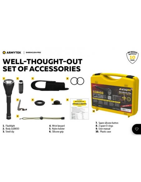 LAMPE BARRACUDA PRO XHP35 - 1850 LUMENS ARMYTEK