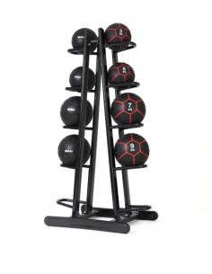 ENSEMBLE DE MEDECINE BALL COMMERCIAL 48 KGS AVEC SUPPORT DE RANGEMENT SMAI